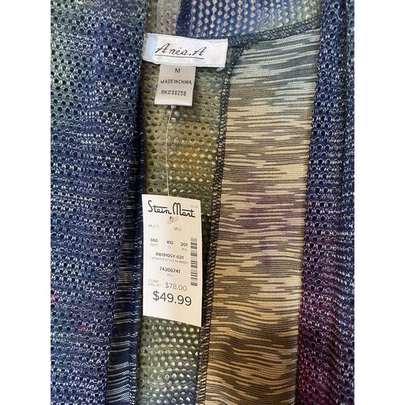 NWT Ania. A Y2K Boho Fairy Core Multicolor Mesh Vest Medium - Picture 4 of 8